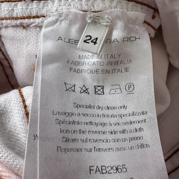 Alessandra Rich Cargo Jeans Womens 24 Pink Camo Cotton Gabardine Pants $825 READ - Picture 6 of 15